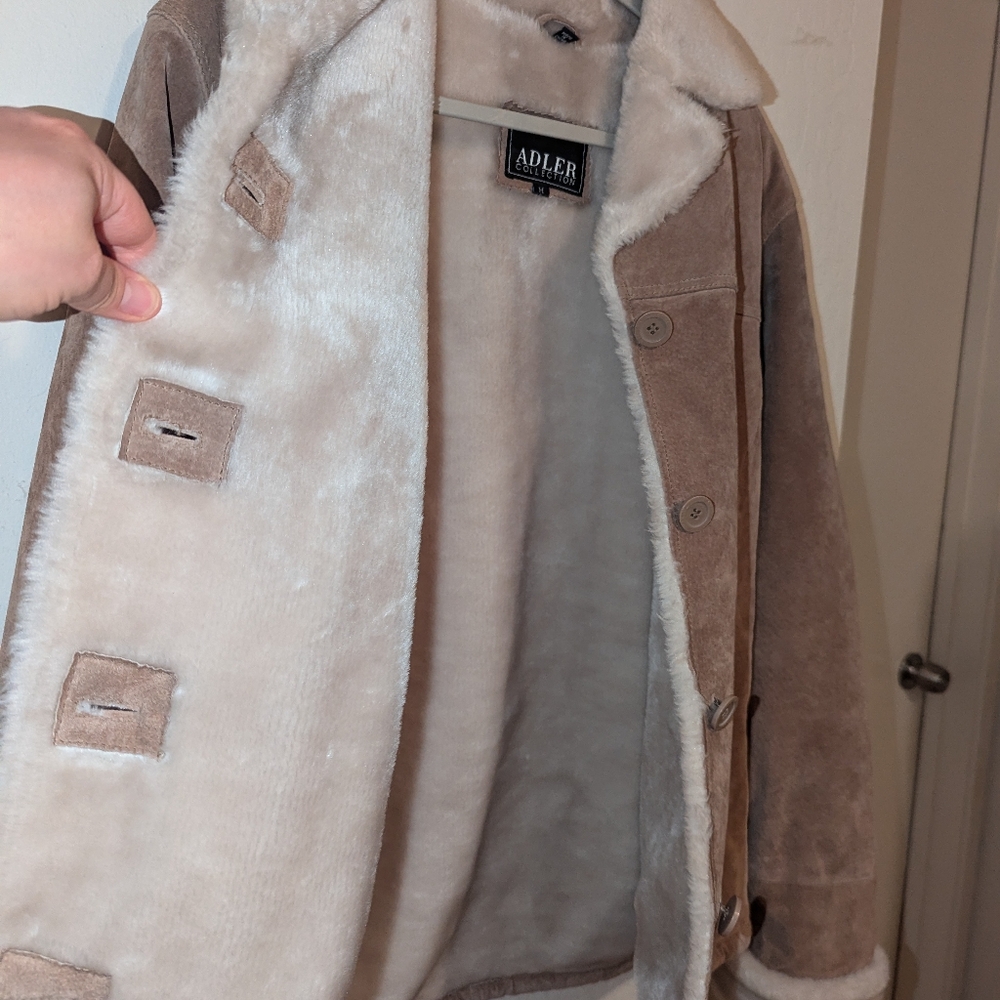 Adler Collection Genuine Leather Tan Jacket Size Medium - Picture 6 of 10